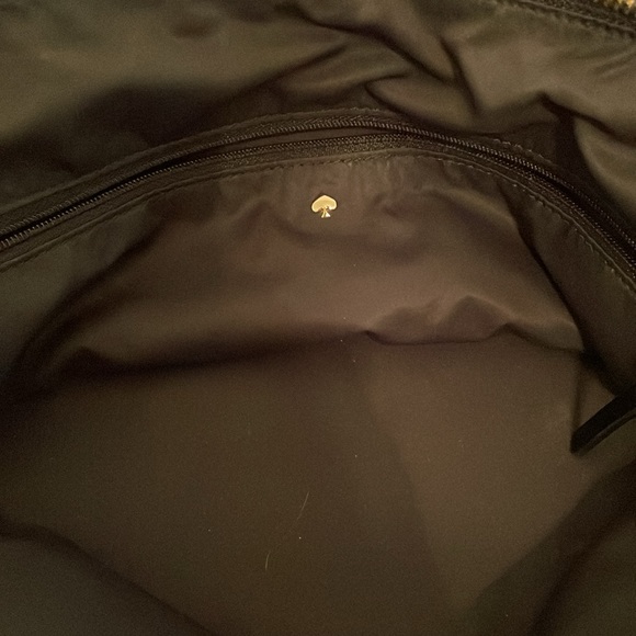 Kate Spade nylon black bag tote with leather handles large - Picture 9 of 12